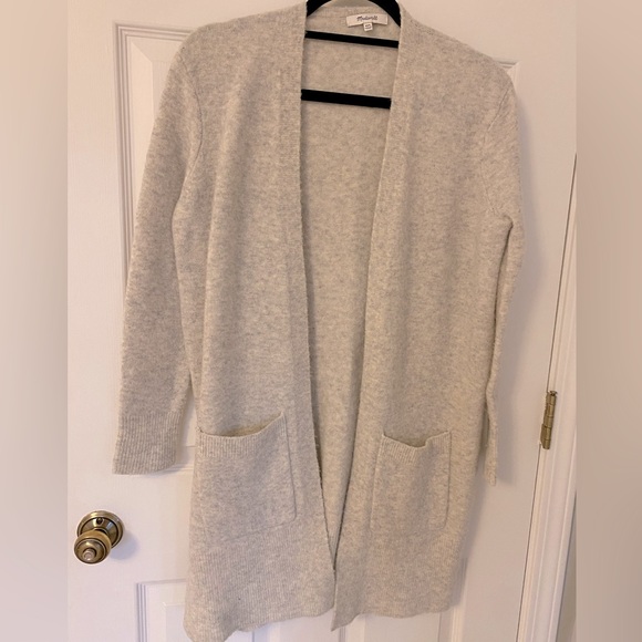 Madewell Kent Long Cardigan Heather Fog - Picture 2 of 6